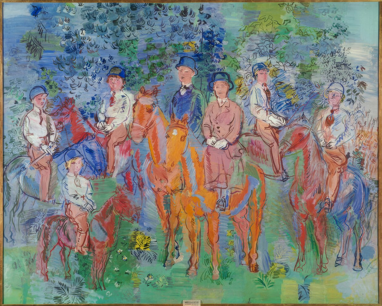 Jeźdźcy w lesie autorstwa Raoul Dufy