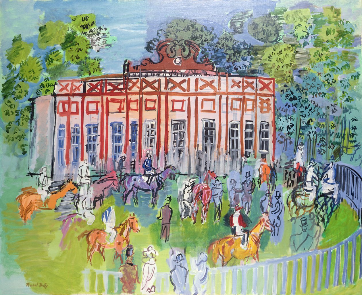 Padok w Chantilly autorstwa Raoul Dufy