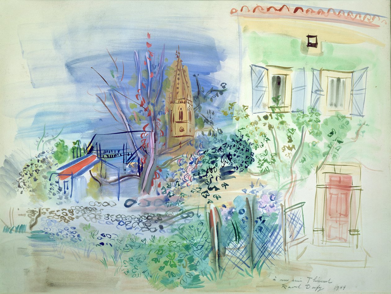 Widok na Perpignan autorstwa Raoul Dufy