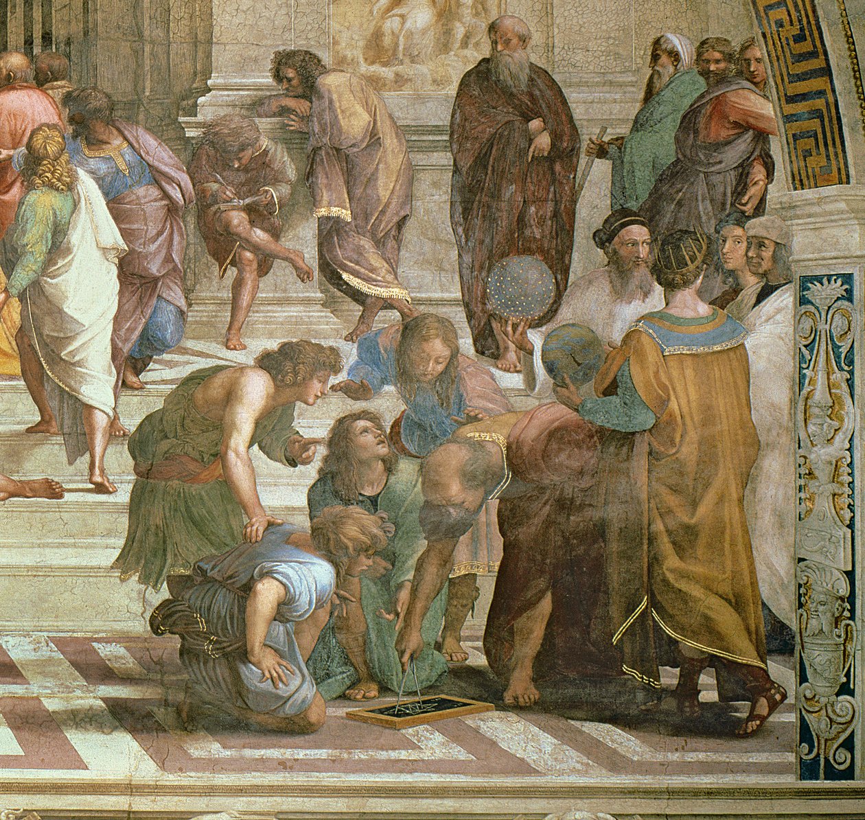 Szkoła Ateńska, ze Stanza della Segnatura, 1510-11 (detal 472) autorstwa Raffaello Sanzio Raphael
