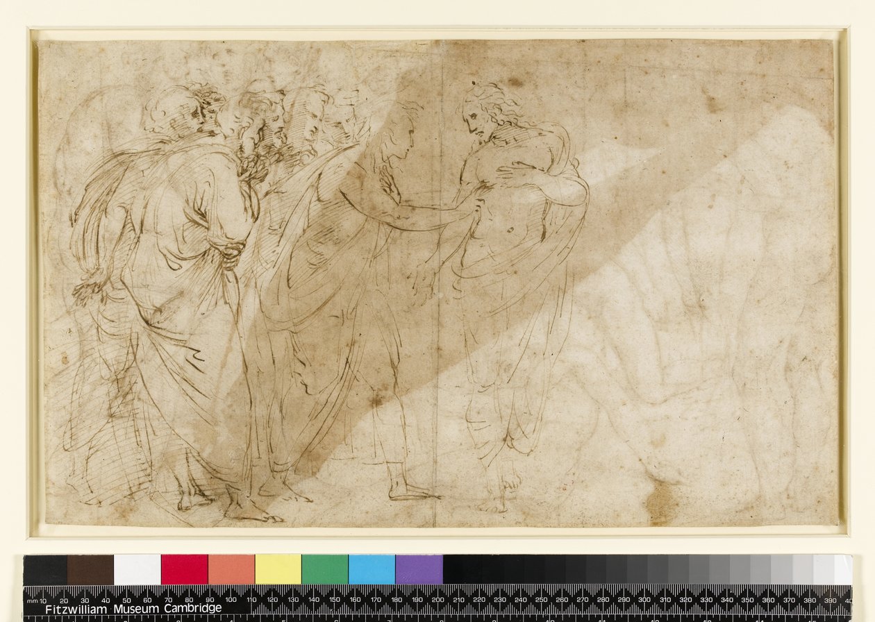 Niewiarygodność św. Tomasza, ok. 1514 (verso z 3551547) autorstwa Raffaello Sanzio Raphael