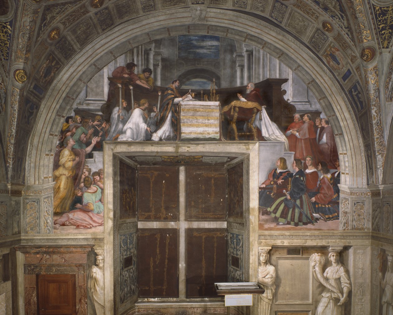 Msza w Bolsena, pokój Heliodora, 1512-14 autorstwa Raffaello Sanzio Raphael
