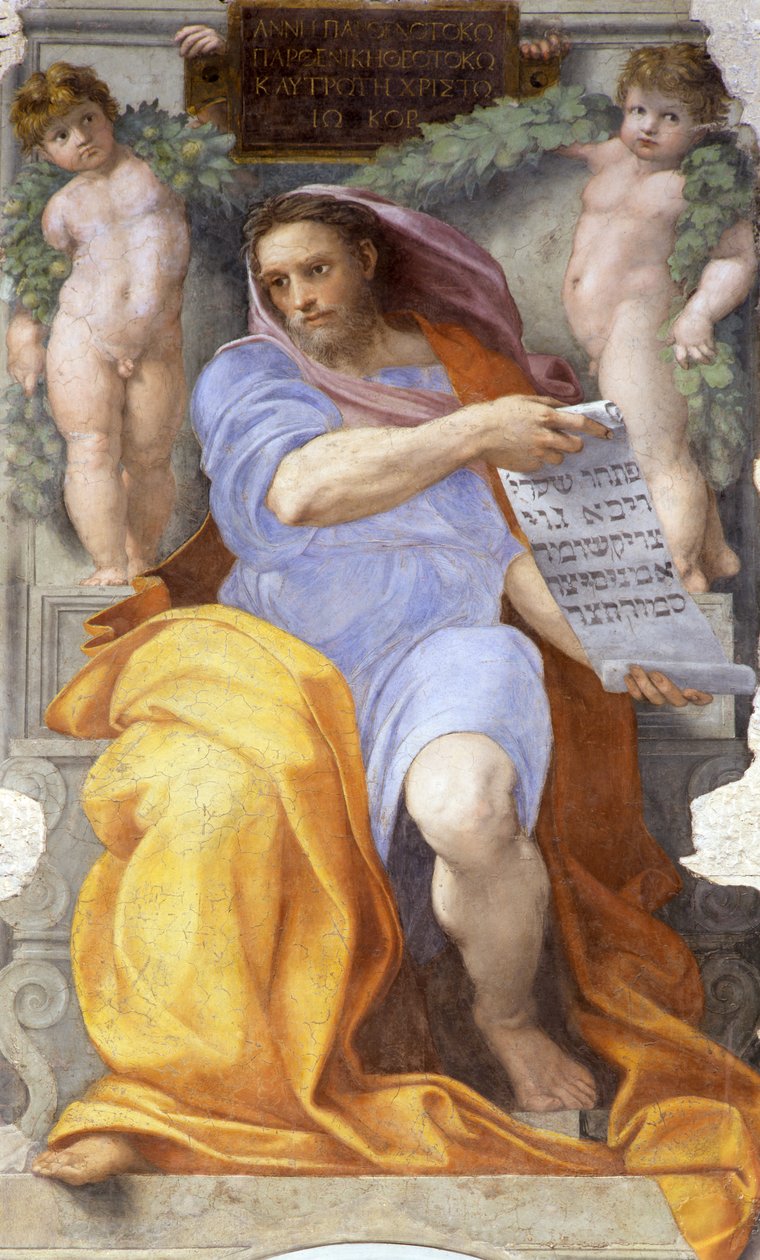 Prorok Izajasz, 1512 r. autorstwa Raffaello Sanzio Raphael