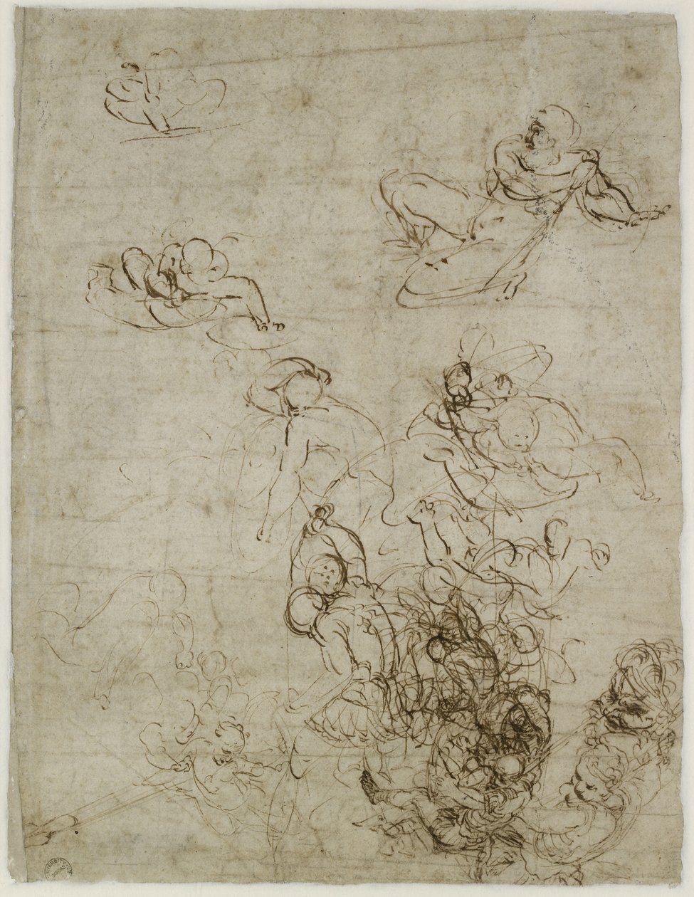 Verso: Studia dla zmartwychwstania, WA1846.200 autorstwa Raffaello Sanzio Raphael