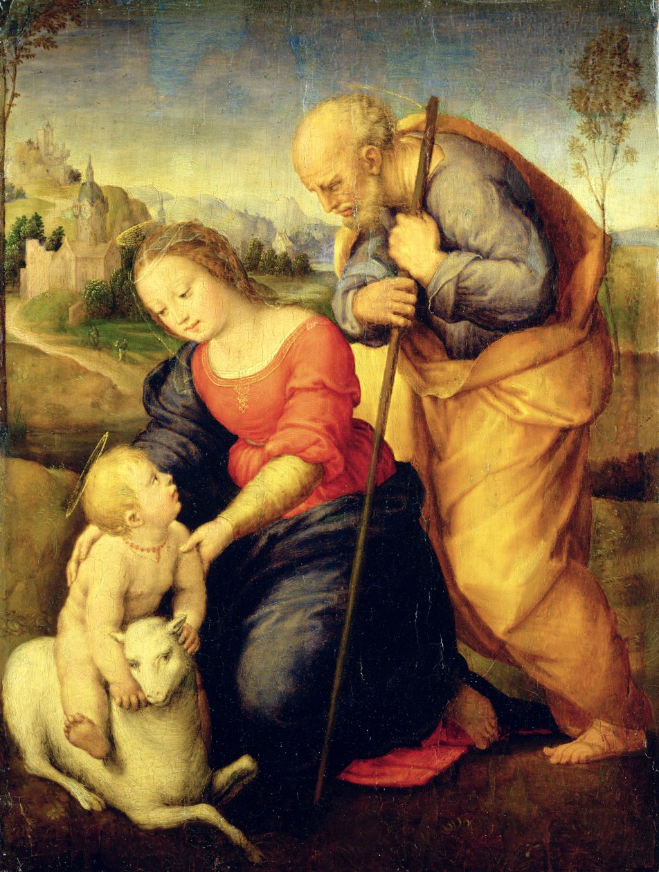 Święta Rodzina z Barankiem, 1507 autorstwa after Raphael