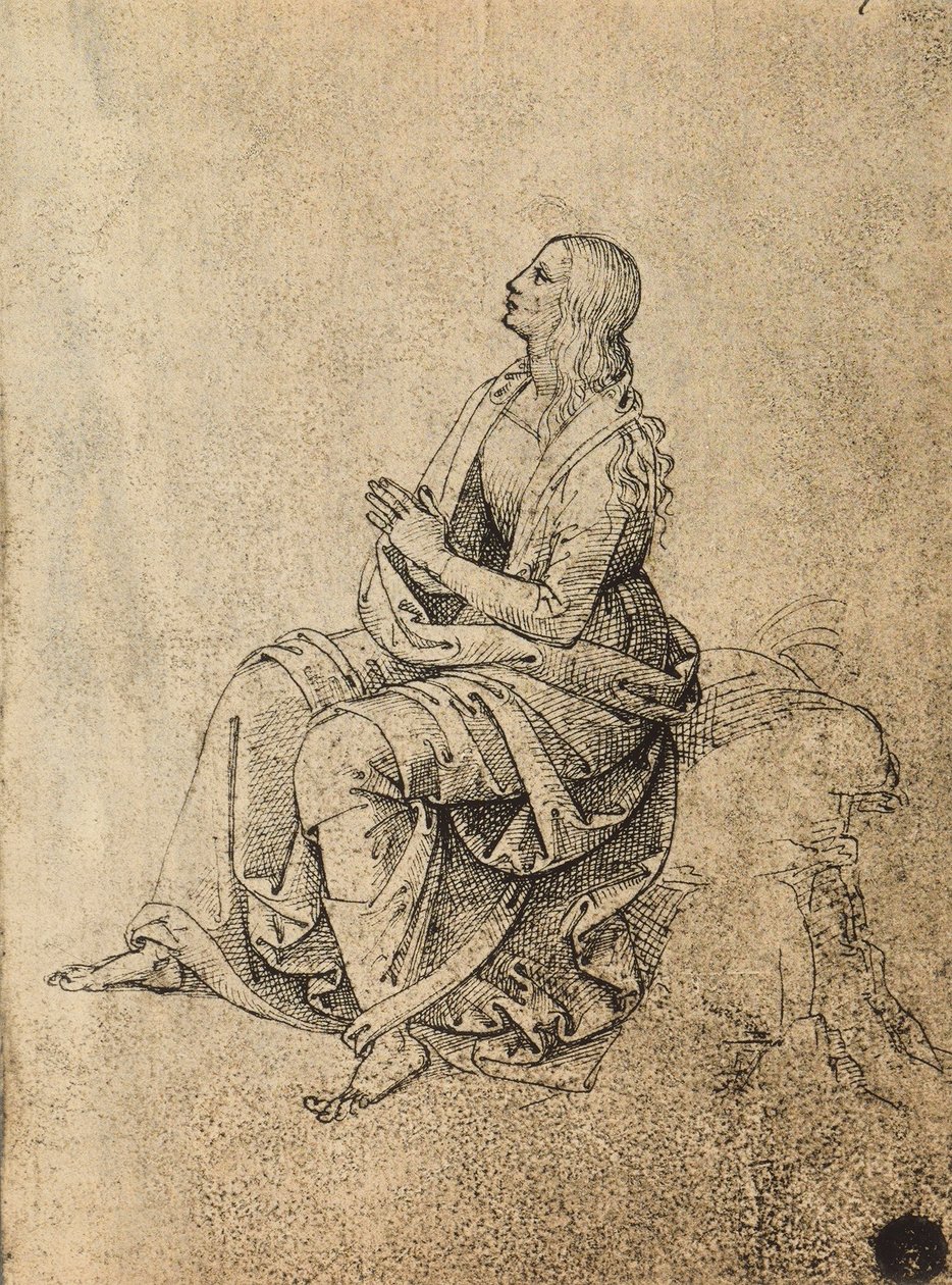 Modląca się postać kobieca; rysunek Rafaela. Gallerie dellAccademia, Wenecja autorstwa Raffaello Sanzio Raphael