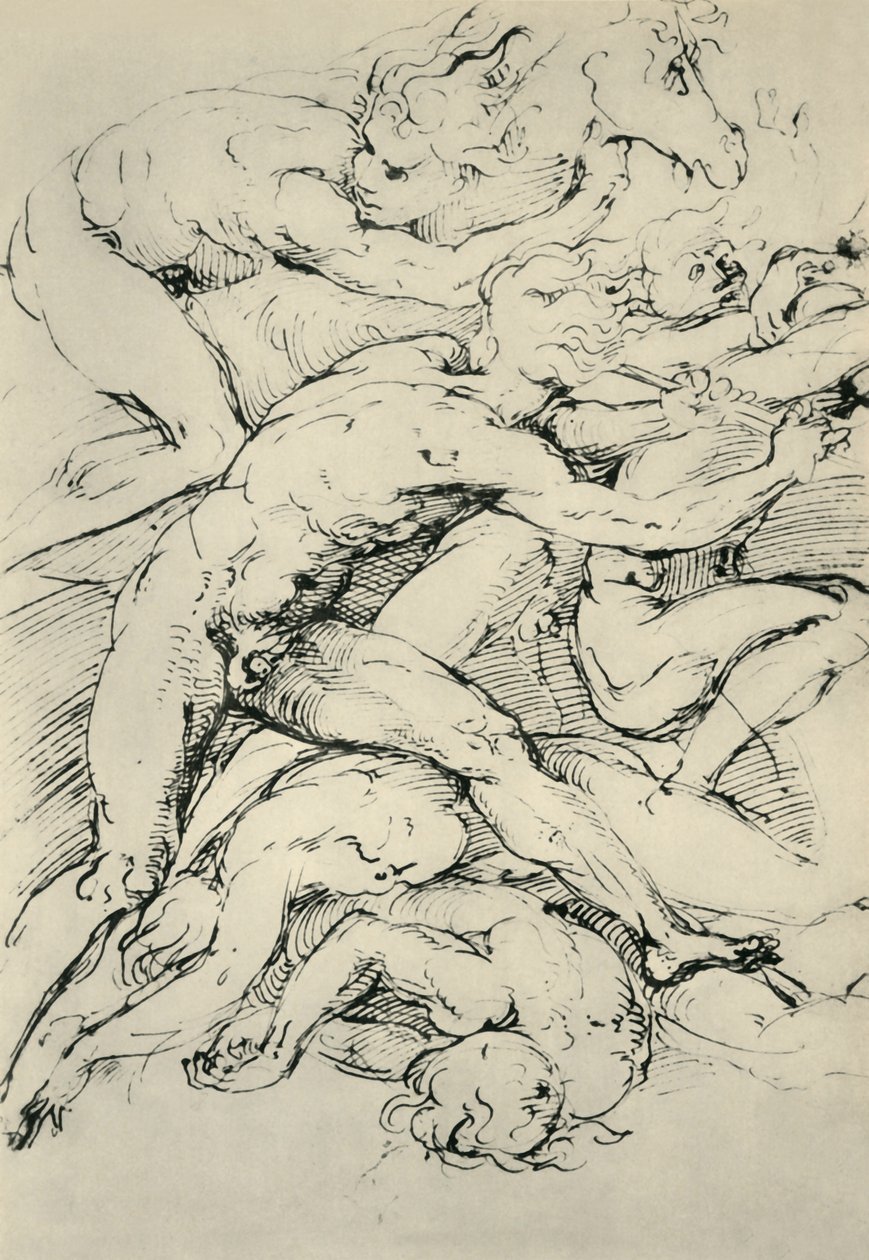 Scena bitewna, początek XVI wieku, 1943. autorstwa Raffaello Sanzio Raphael