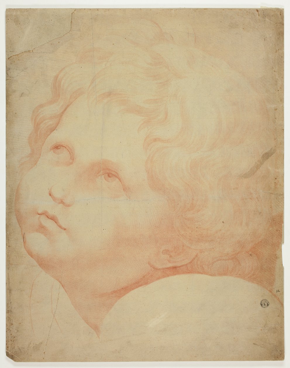 Głowa dziecka patrząca w górę autorstwa Raphael