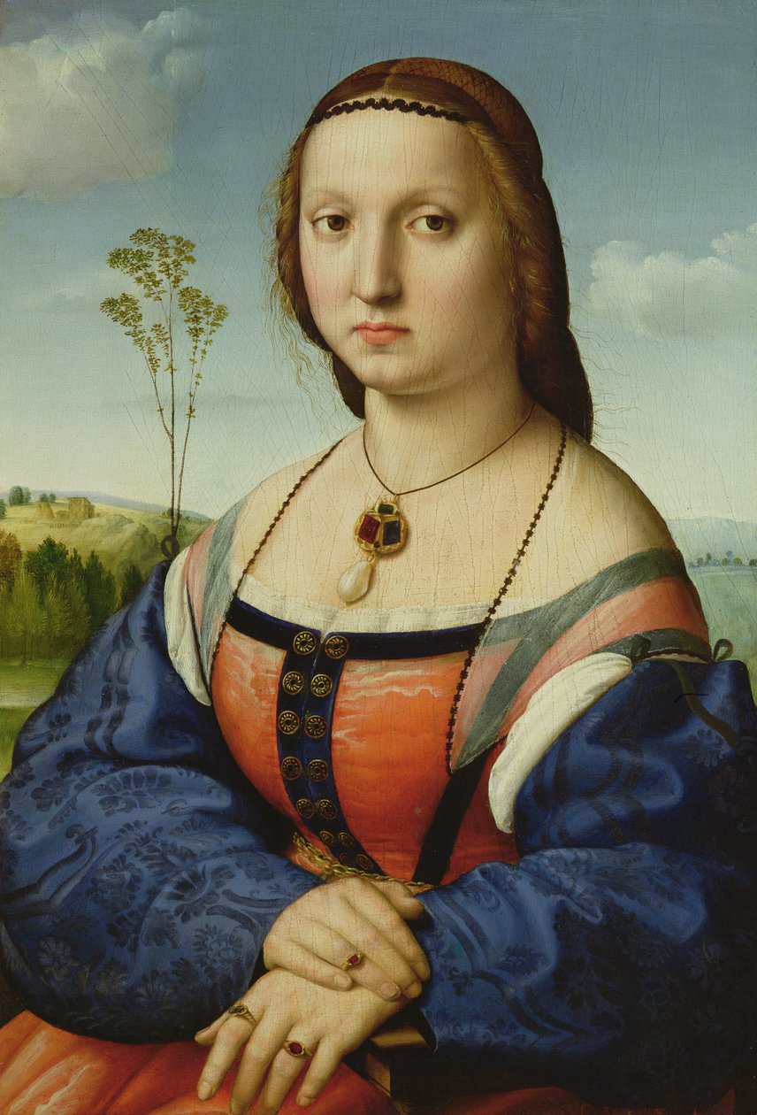 Portret Maddaleny Doni, 1506 r. autorstwa Raffaello Sanzio Raphael