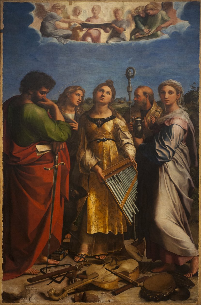 Ekstaza św. Cecylii, ok. 1514 autorstwa Raphael