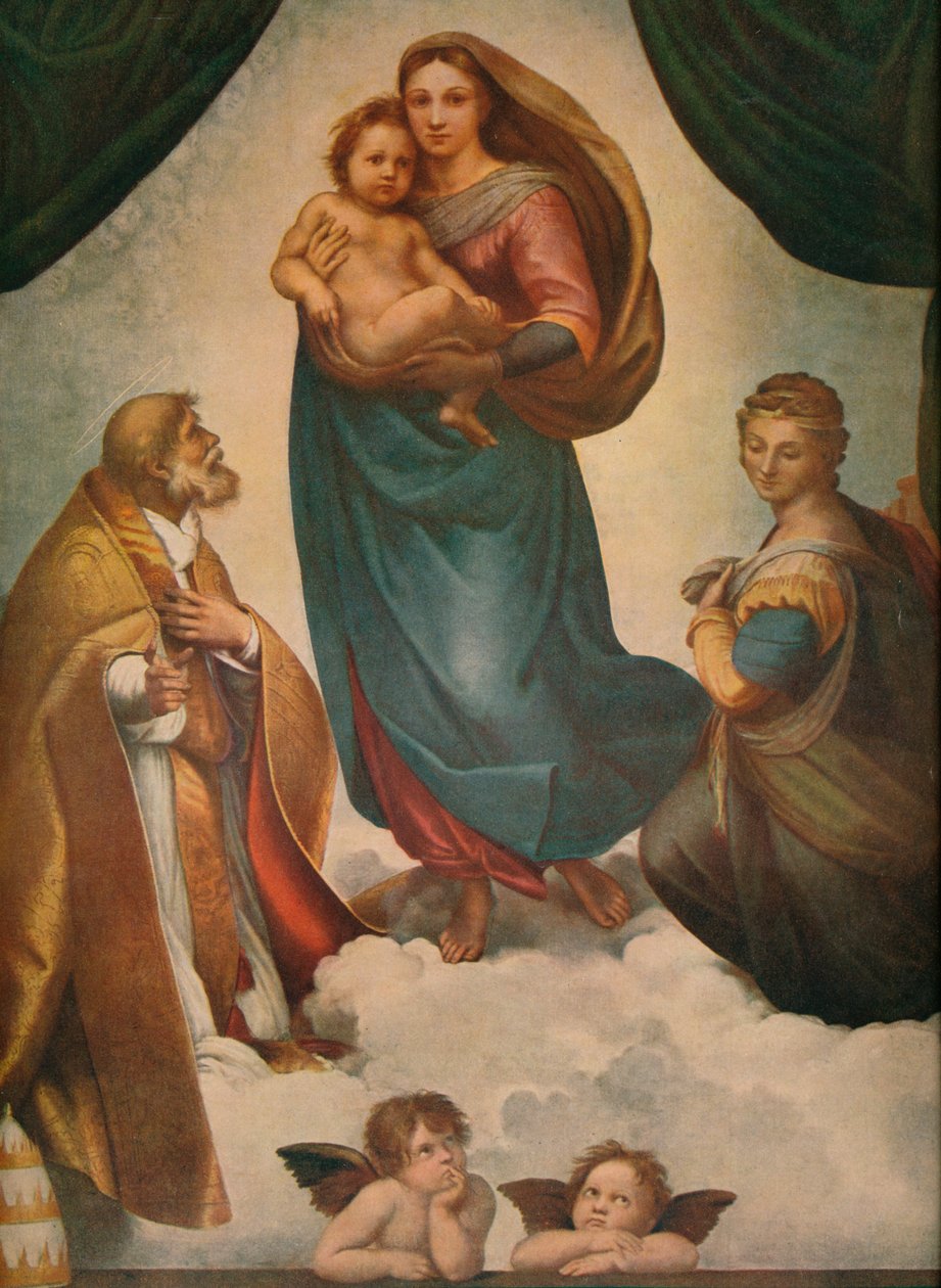 Madonna Sykstyńska, 1512, 1911 autorstwa Raffaello Sanzio Raphael