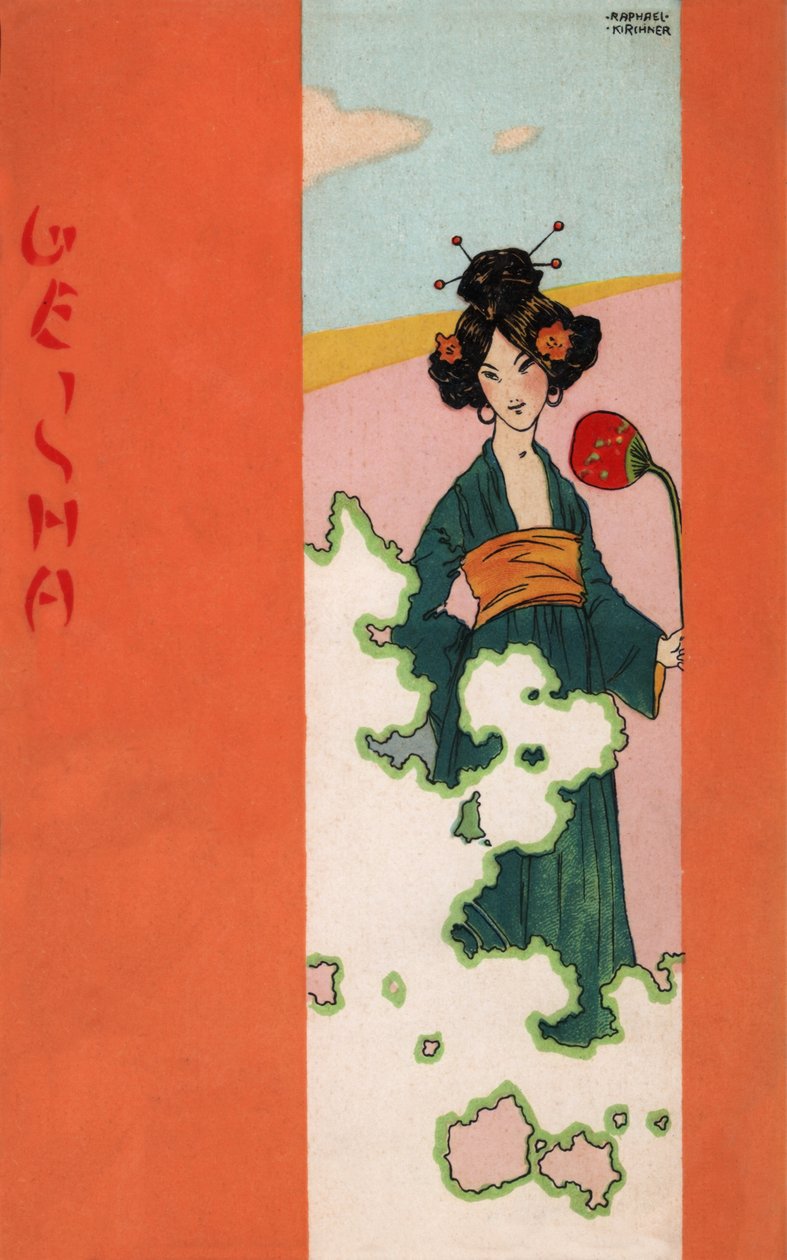 Gejsza, ok. 1900 r. (ilustracja) autorstwa Raphael Kirchner
