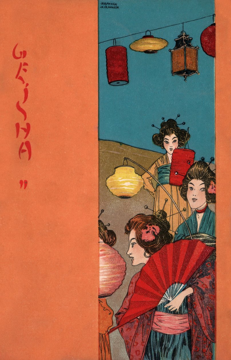 Gejsze, ok. 1900 r. (ilustracja) autorstwa Raphael Kirchner