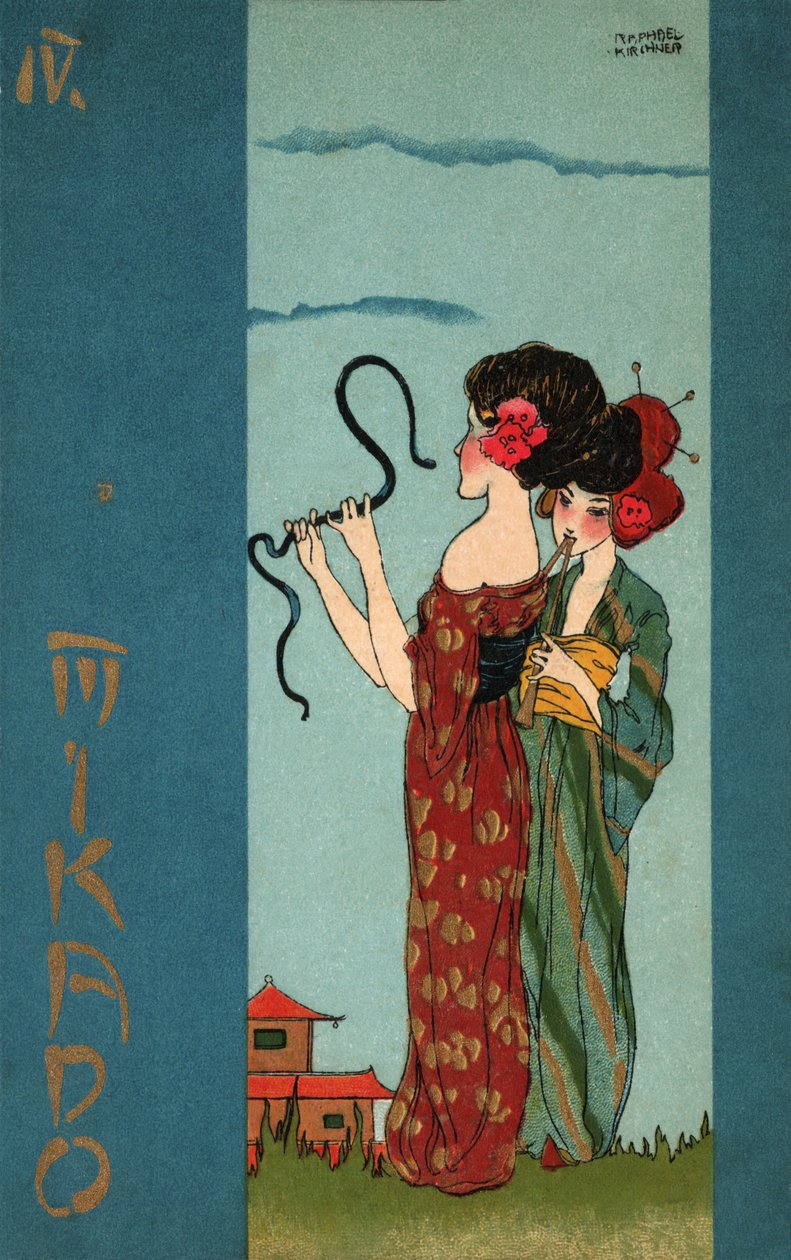 Gejsze, ok. 1900 r. (ilustracja) autorstwa Raphael Kirchner