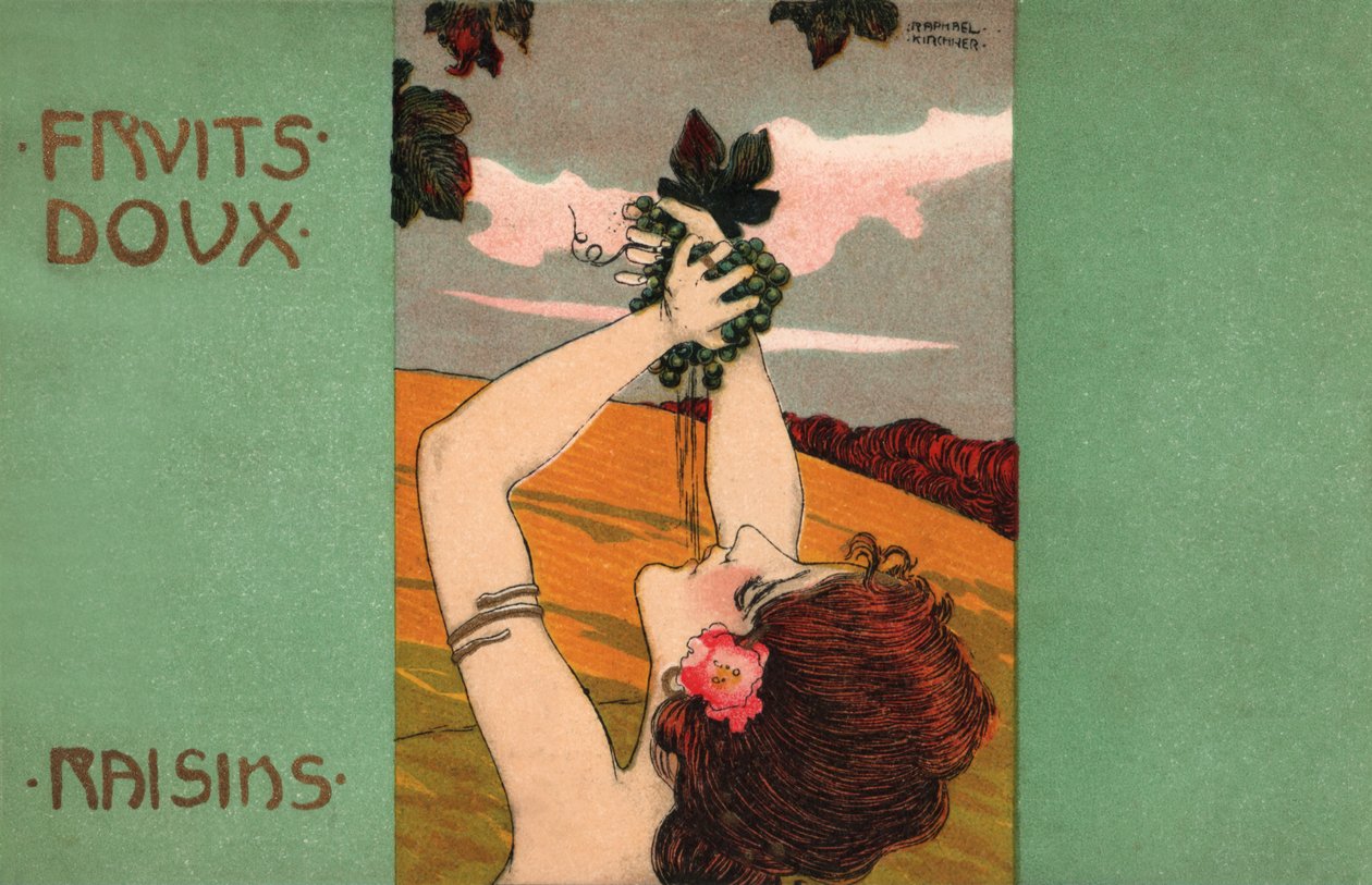 Winogrona, ok. 1900 r. (ilustracja) autorstwa Raphael Kirchner