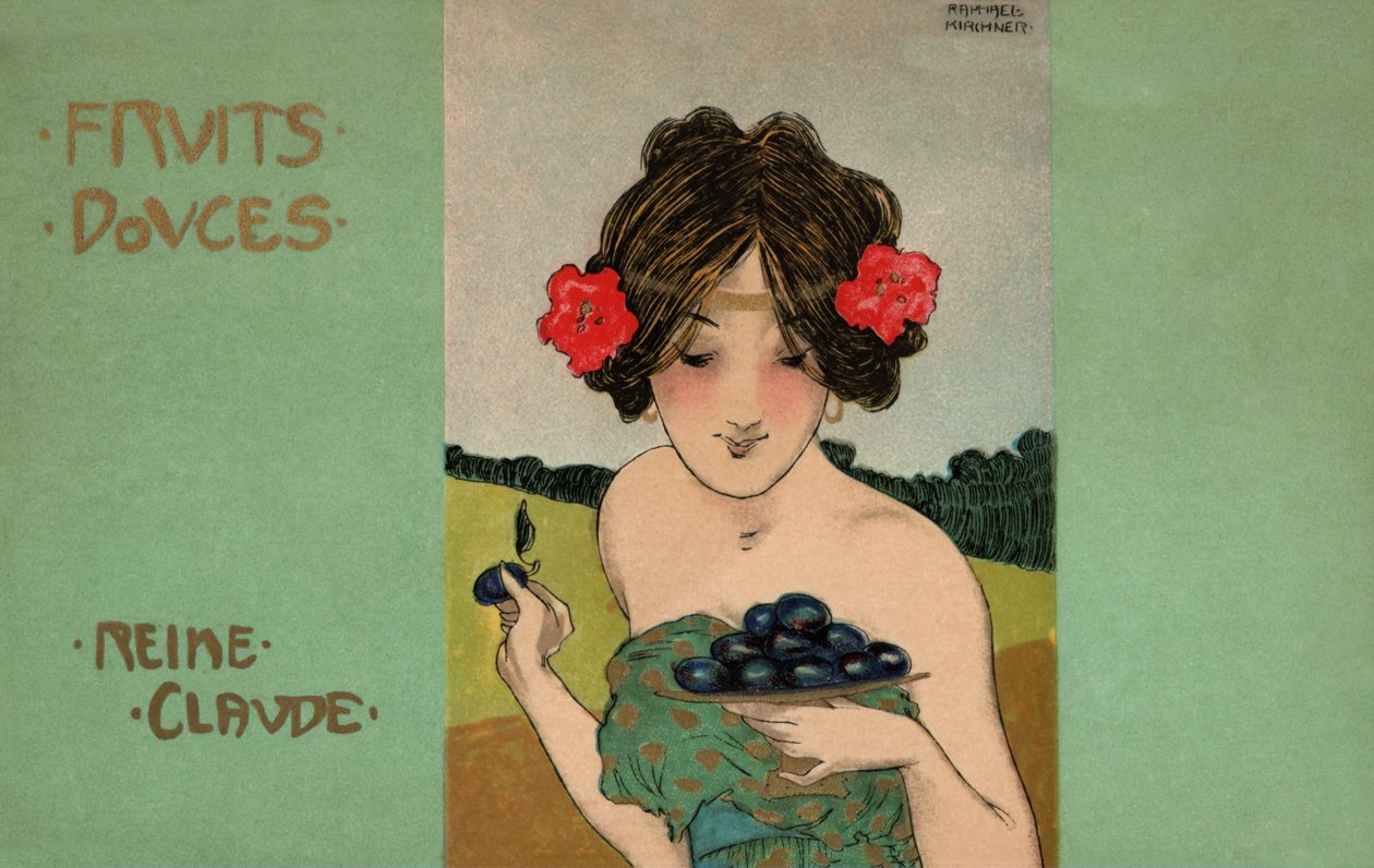 Greengages, ok. 1900 r. (ilustracja) autorstwa Raphael Kirchner