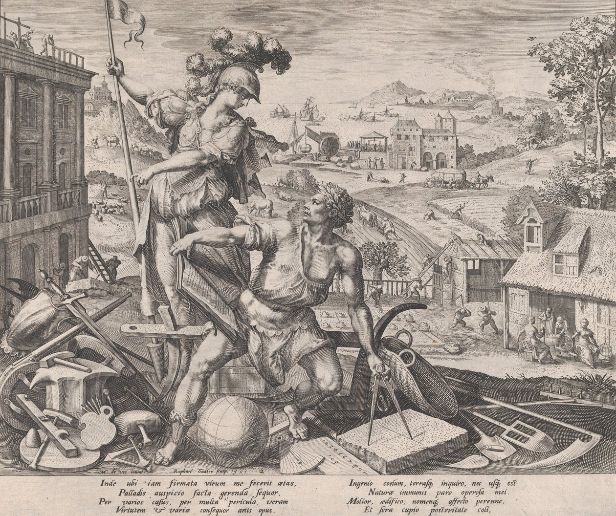 Praca, 1591. autorstwa Raphael Sadeler