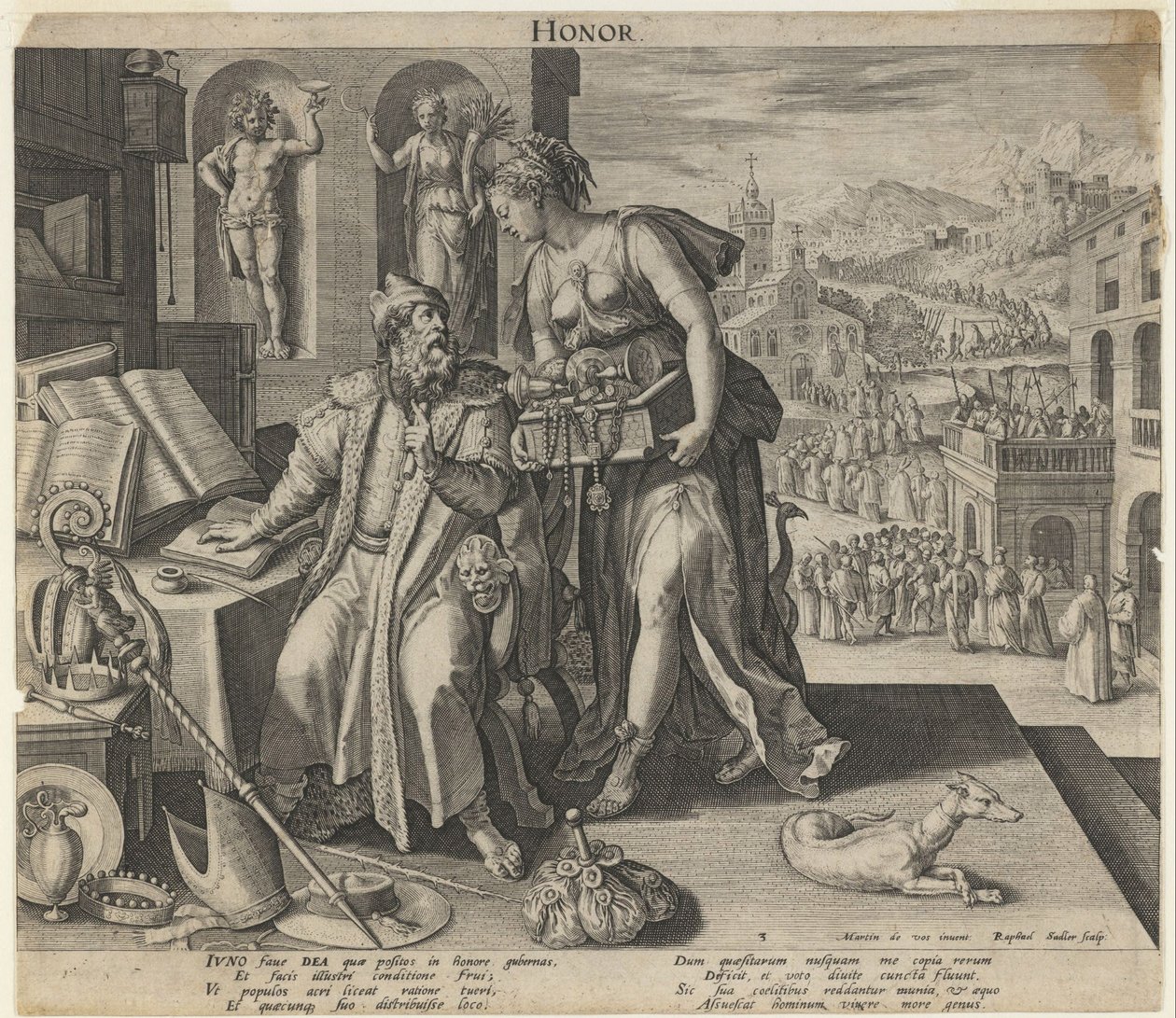Honor, 1591 autorstwa Raphael Sadeler the Elder