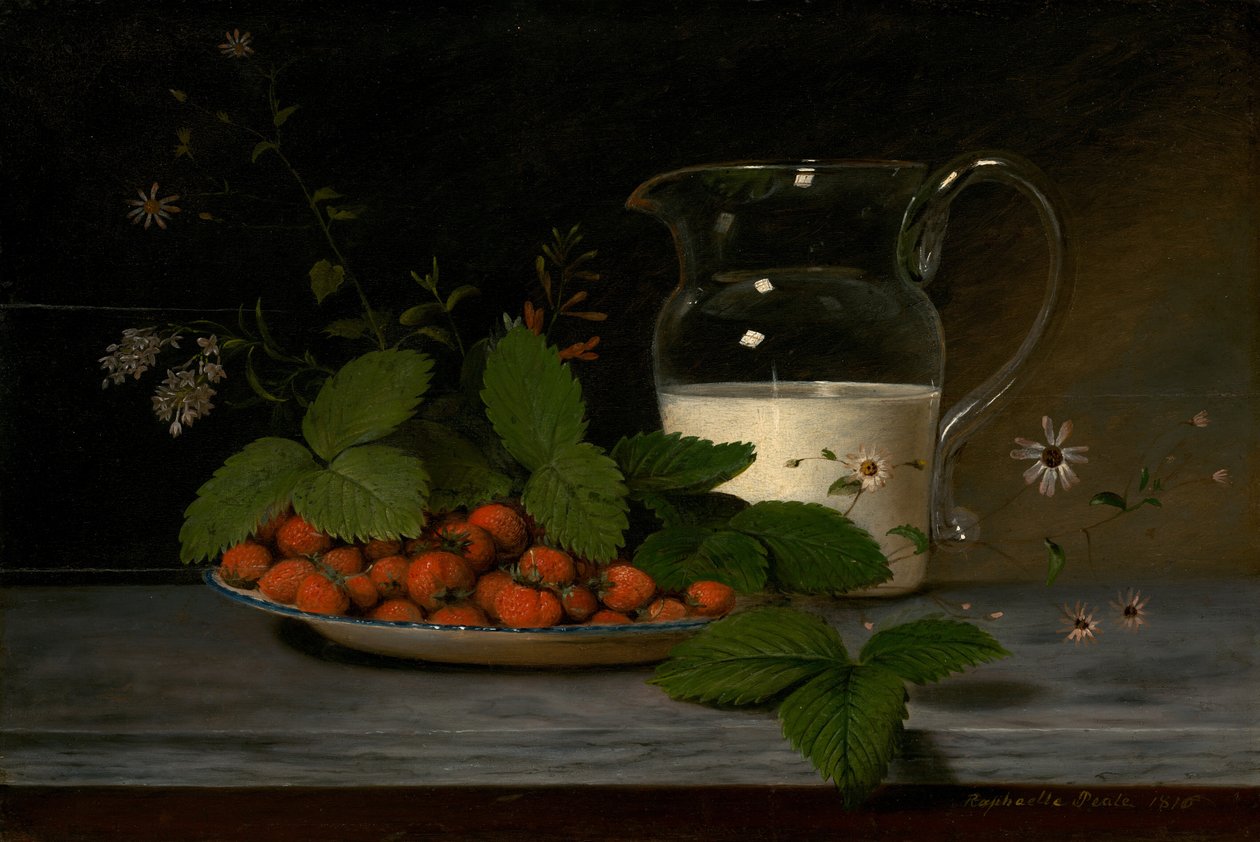 Truskawki i śmietana, 1816. autorstwa Raphaelle Peale
