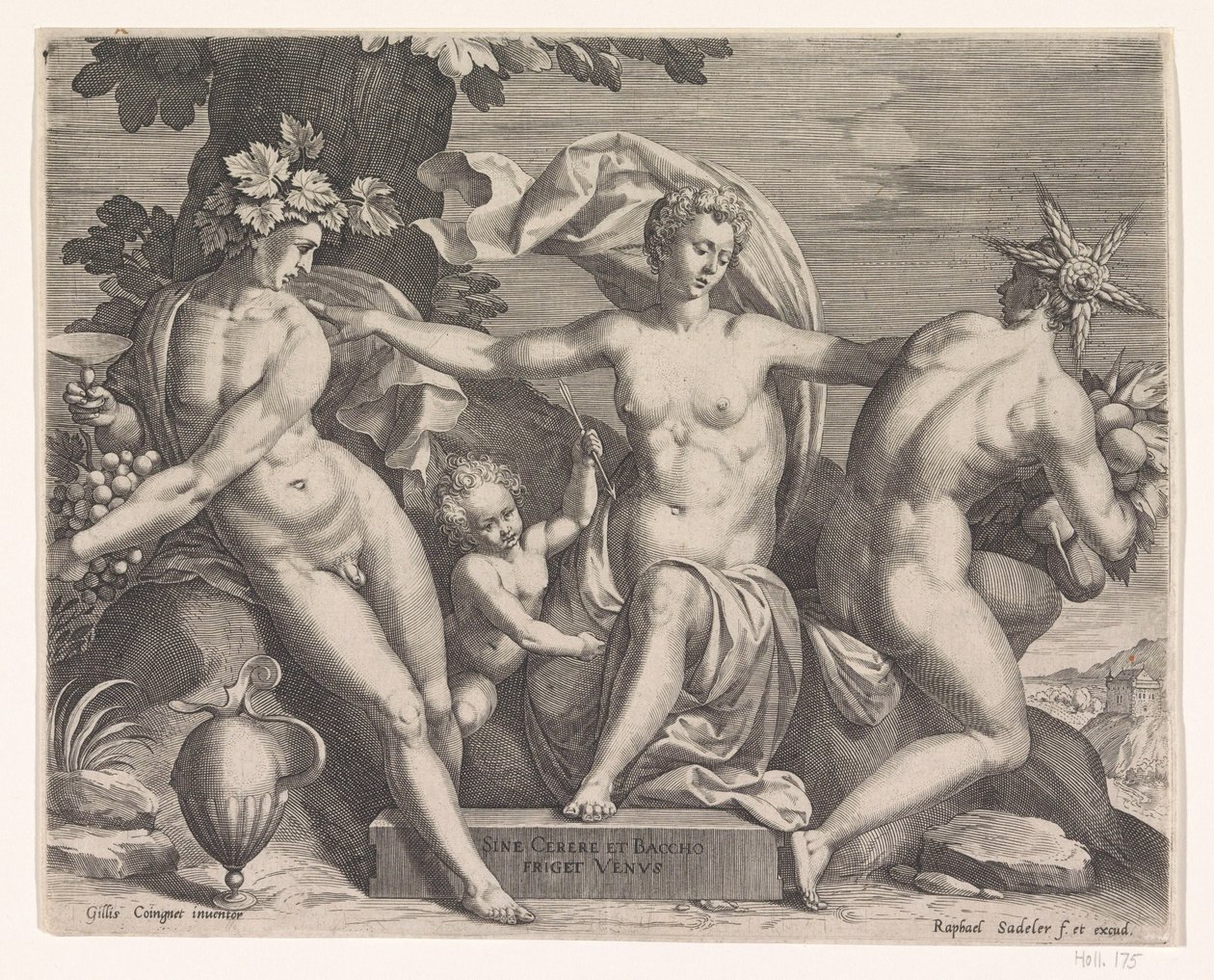 Wenus, Bachus i Ceres autorstwa Raphaël Sadeler (I)