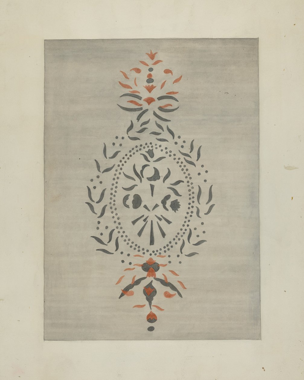 Fragment Stencilled Wall, ok. 1900 r. 1937. autorstwa Ray Holden