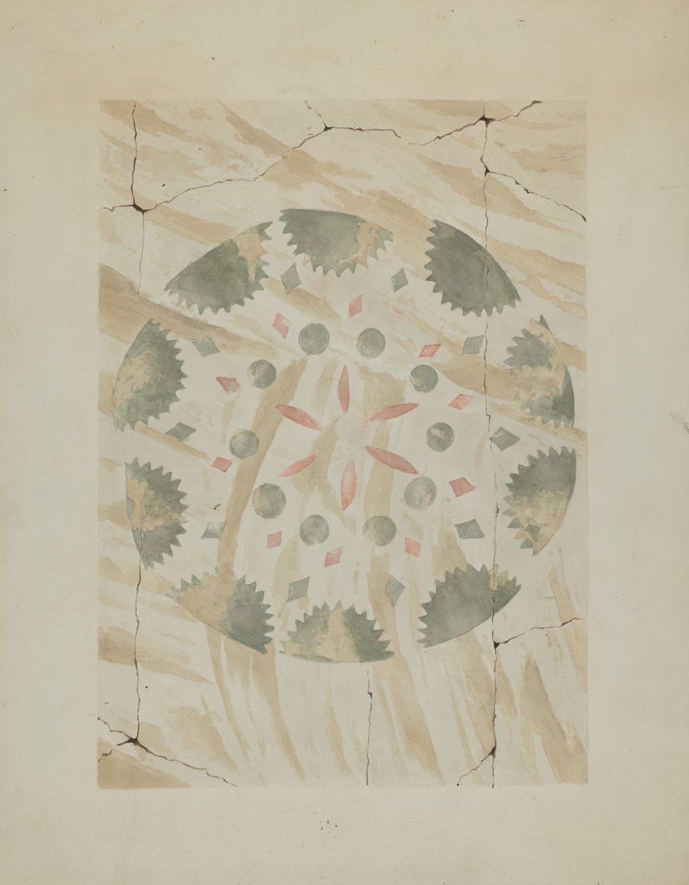 Fragment Stencilled Wall, ok. 1900 r. 1937. autorstwa Ray Holden