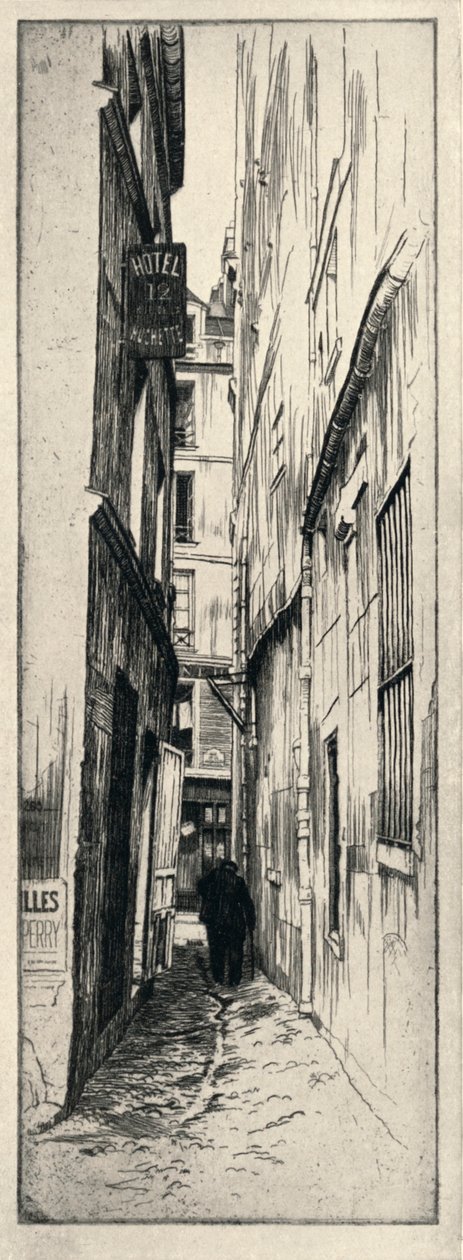 Rue du Chat Qui Peche, 1915 autorstwa Raymond Ray Jones