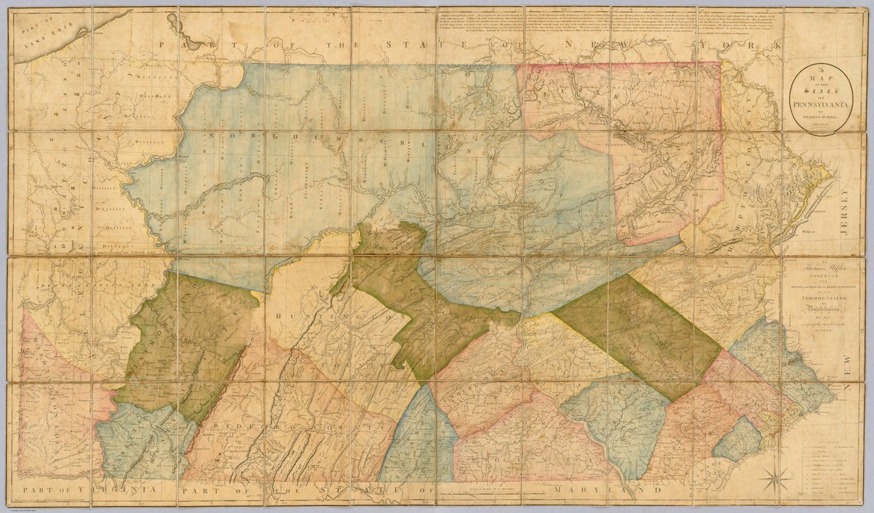 Mapa stanu Pensylwania autorstwa Reading Howell