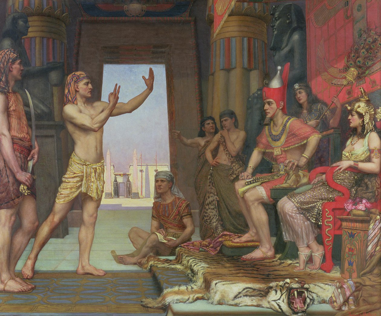 Józef interpretujący sen faraona, 1894 autorstwa Reginald Arthur