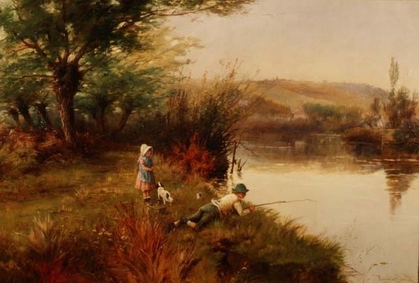 Młodzi wędkarze autorstwa Reginald Smith