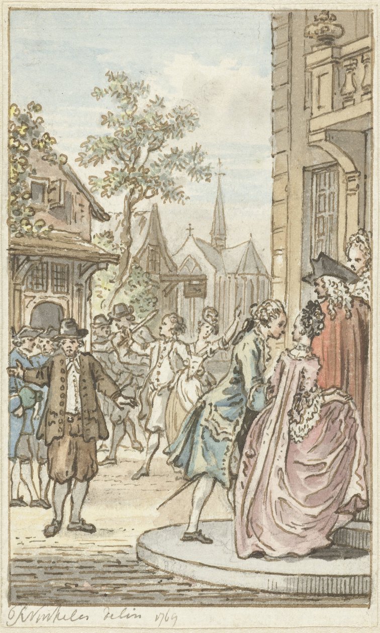 Lucas i Clarisse autorstwa Reinier Vinkeles (I)