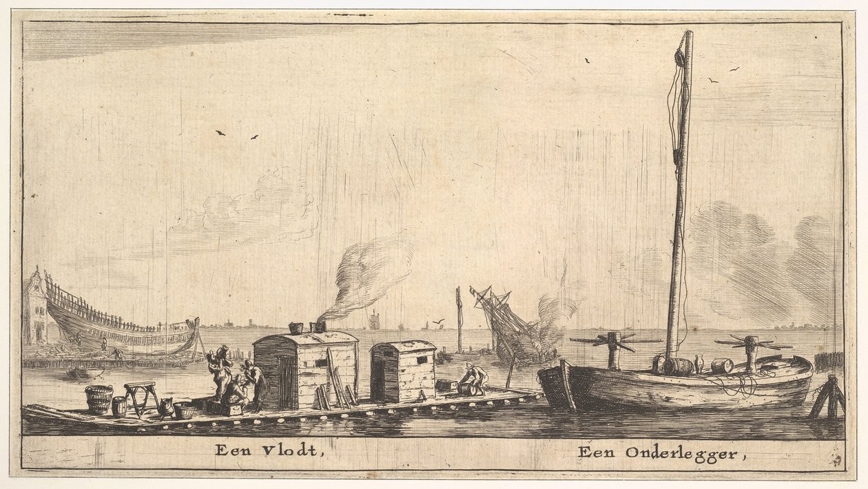 Tratwa i onderlegger, XVII w. autorstwa Reinier Zeeman