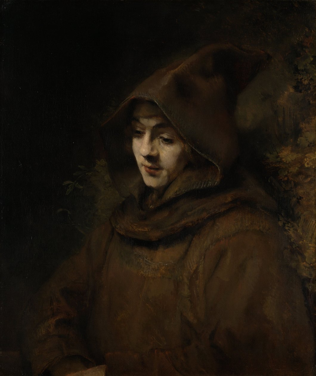 Syn Rembrandta Tytus w stroju mnicha autorstwa Rembrandt van Rijn