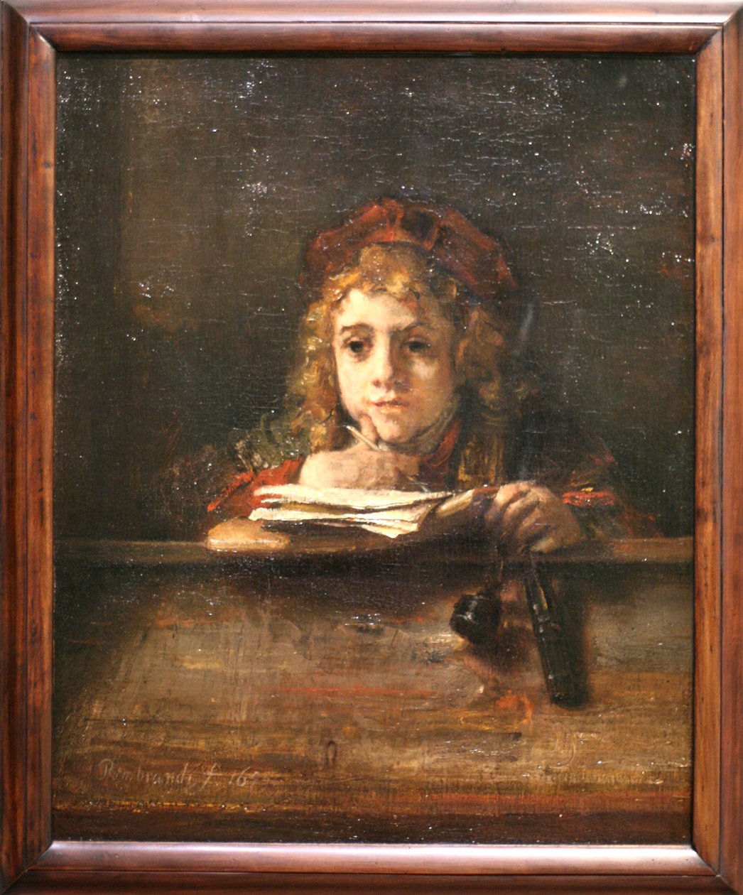 Tytus przy biurku autorstwa Rembrandt van Rijn