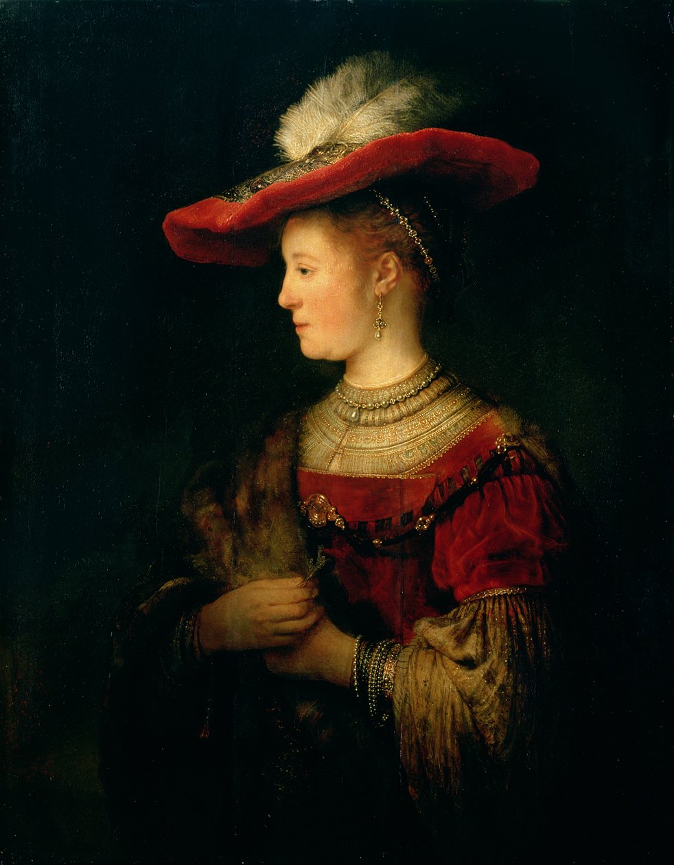 Portret Saskii van Uylenburgh (1612-42) autorstwa Rembrandt van Rijn