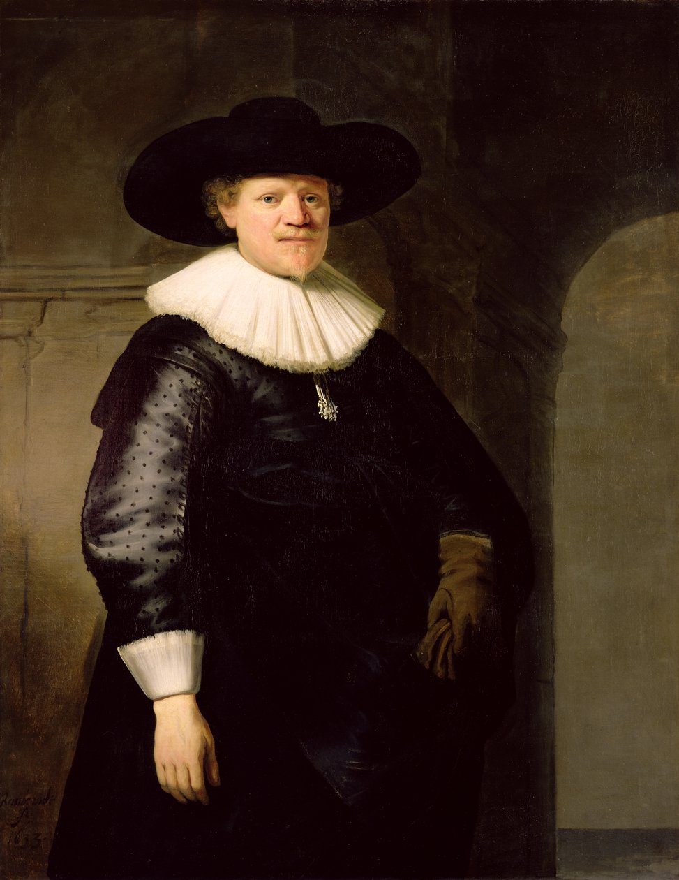 Portret mężczyzny, być może poety Jana Harmensza. Krul (1602-1646), 1633 autorstwa Rembrandt van Rijn