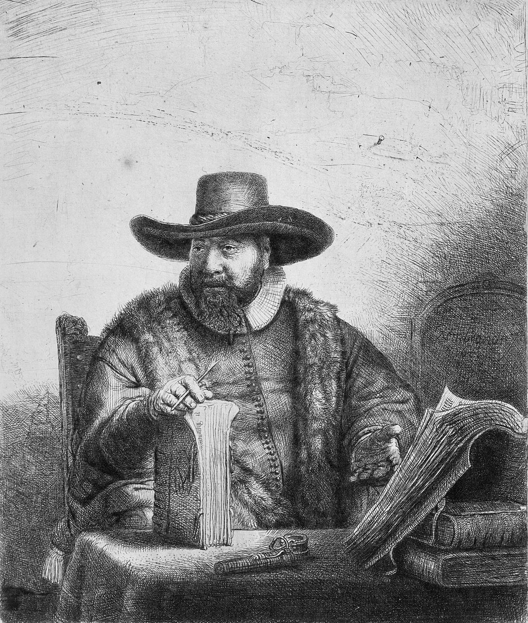 Cornelius Claesz Anslo (1592-1646) 1640 (zob. 242867) autorstwa Rembrandt van Rijn