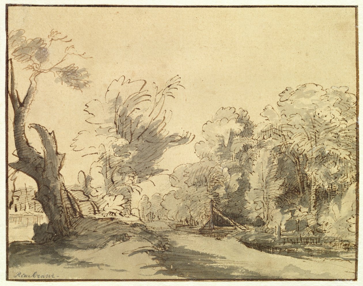 Krajobraz autorstwa Rembrandt van Rijn