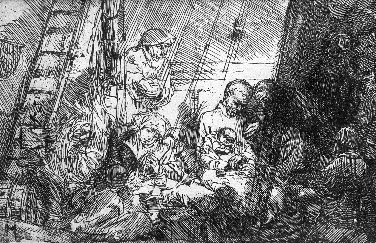 Obrzezanie, 1654 autorstwa Rembrandt van Rijn