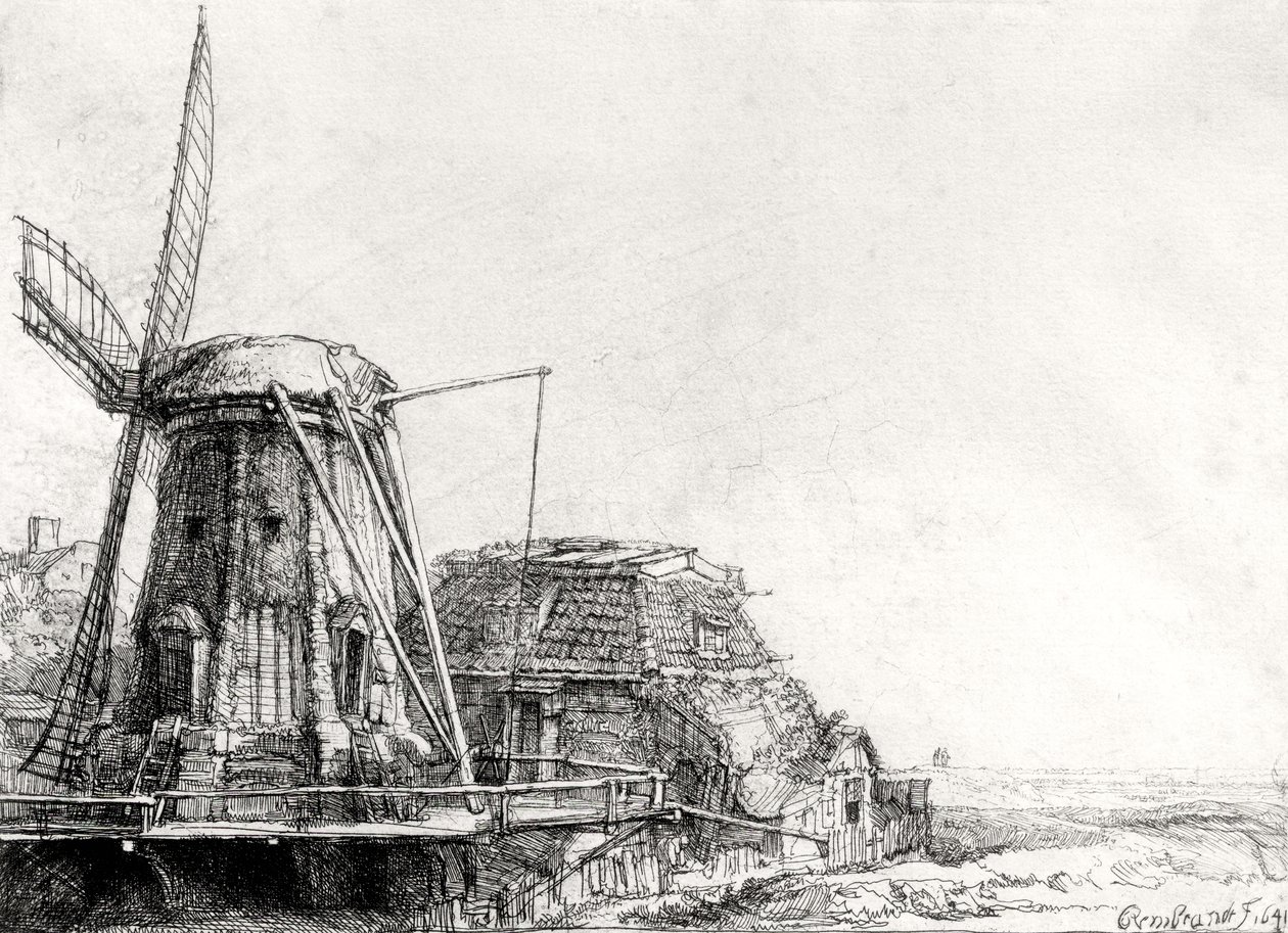 Młyn, 1641 autorstwa Rembrandt van Rijn
