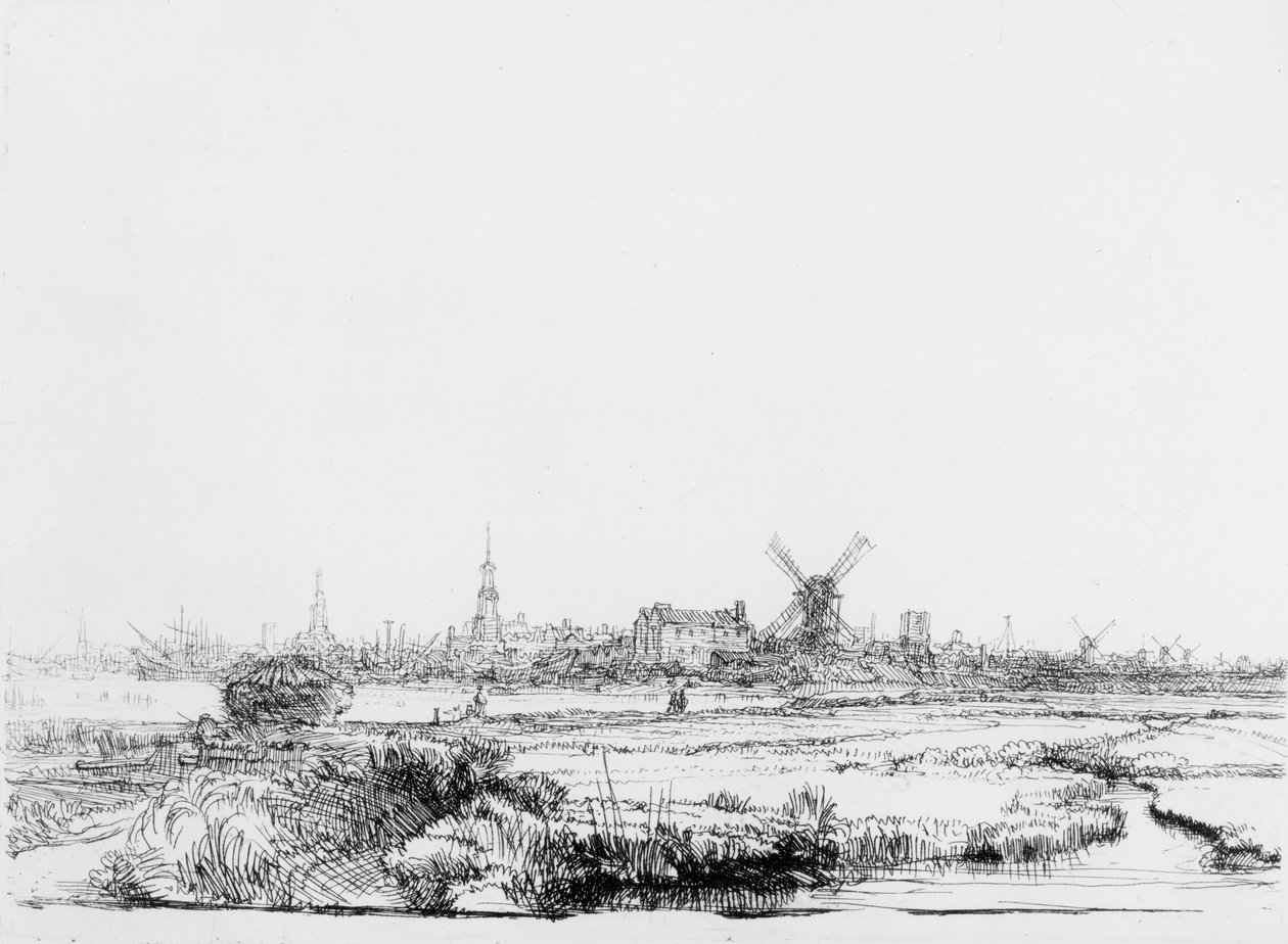د امستردام لید، c.1640 poli autorstwa Rembrandt van Rijn