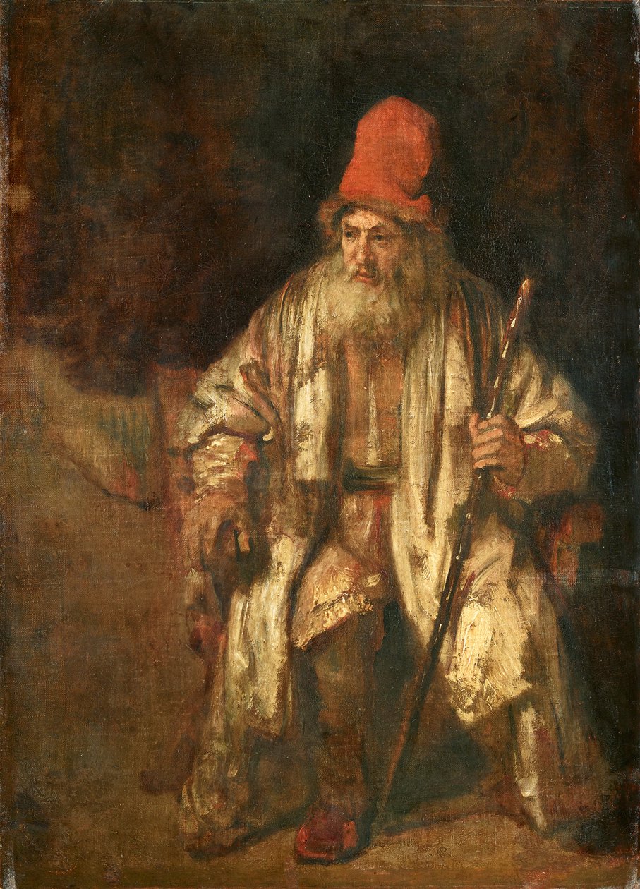 Starzec w czerwonej czapce autorstwa Rembrandt