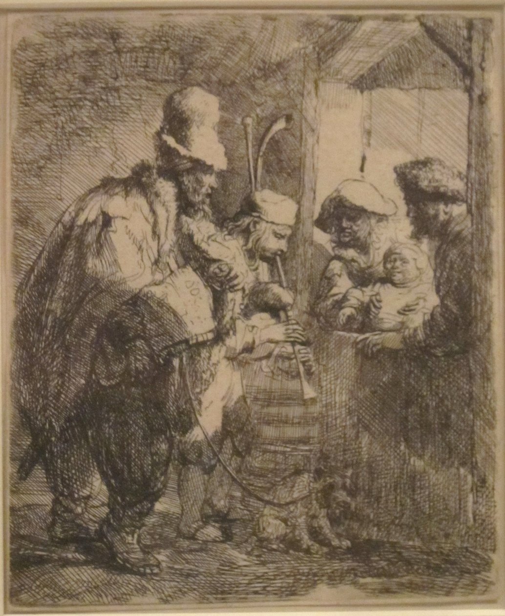 Spacerujący muzycy autorstwa Rembrandt