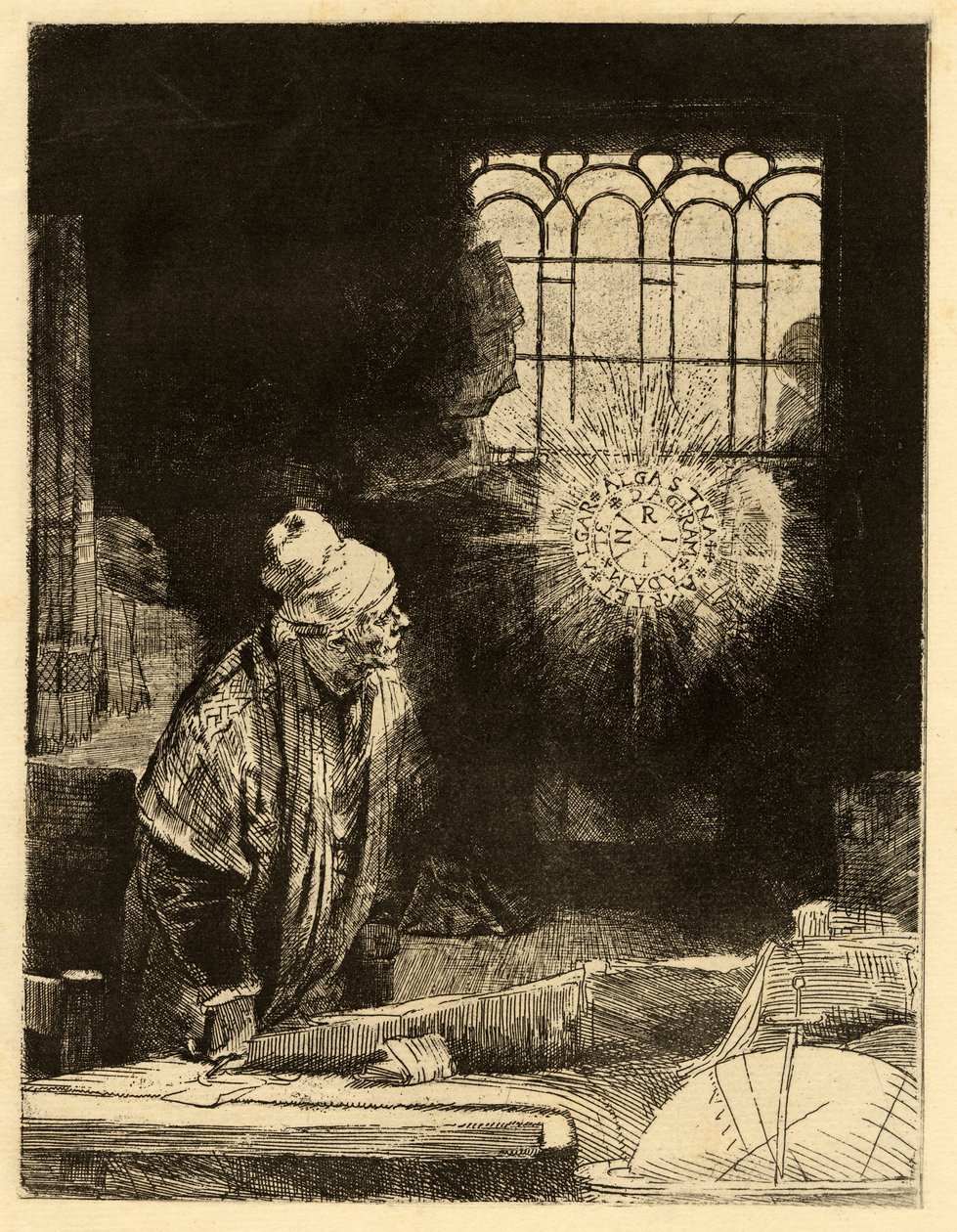 Doktor Faust autorstwa Rembrandt van Rijn