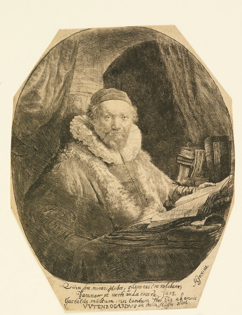 Jan Uytenbogaert, kaznodzieja autorstwa Rembrandt van Rijn