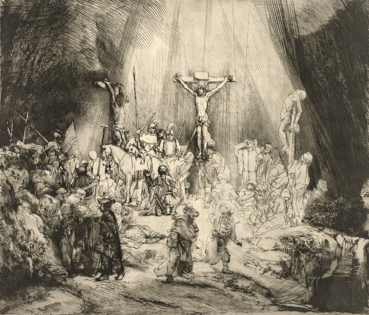 Trzy Krzyże autorstwa Rembrandt van Rijn