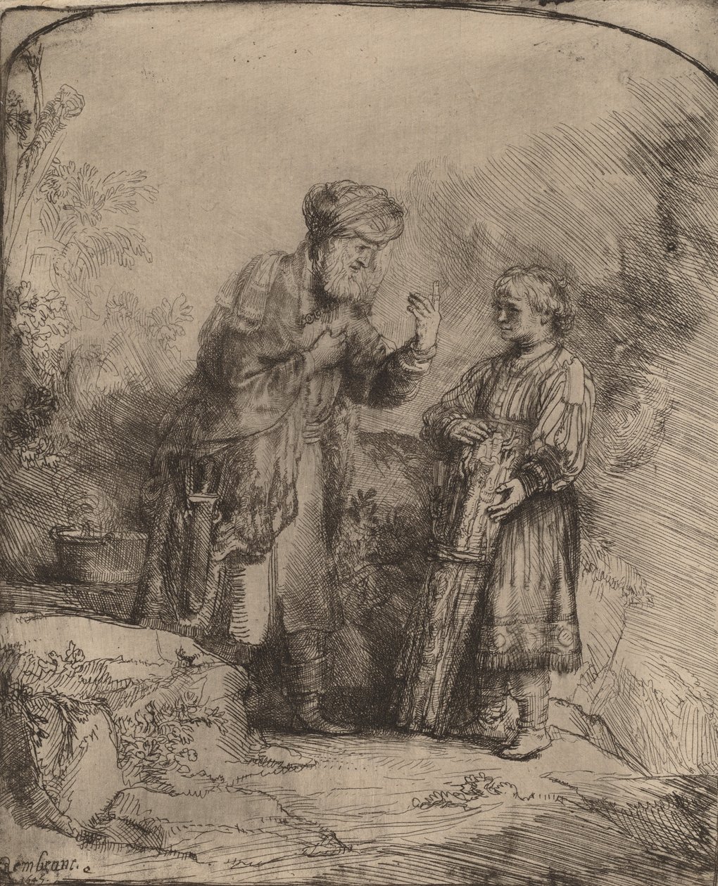Abraham i Izaak, 1645. autorstwa Rembrandt van Rijn