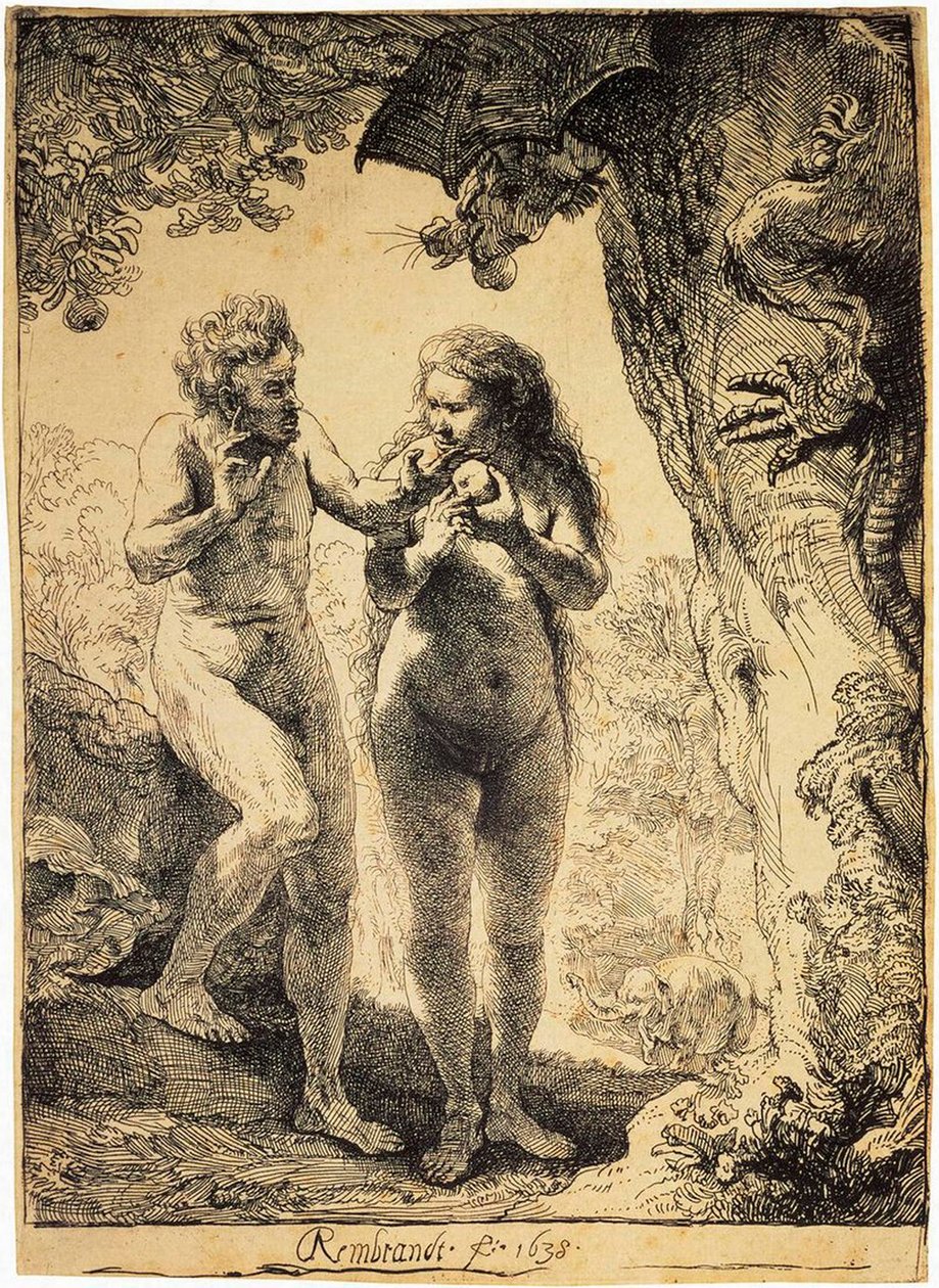 Adam i Ewa, 1638. autorstwa Rembrandt van Rijn