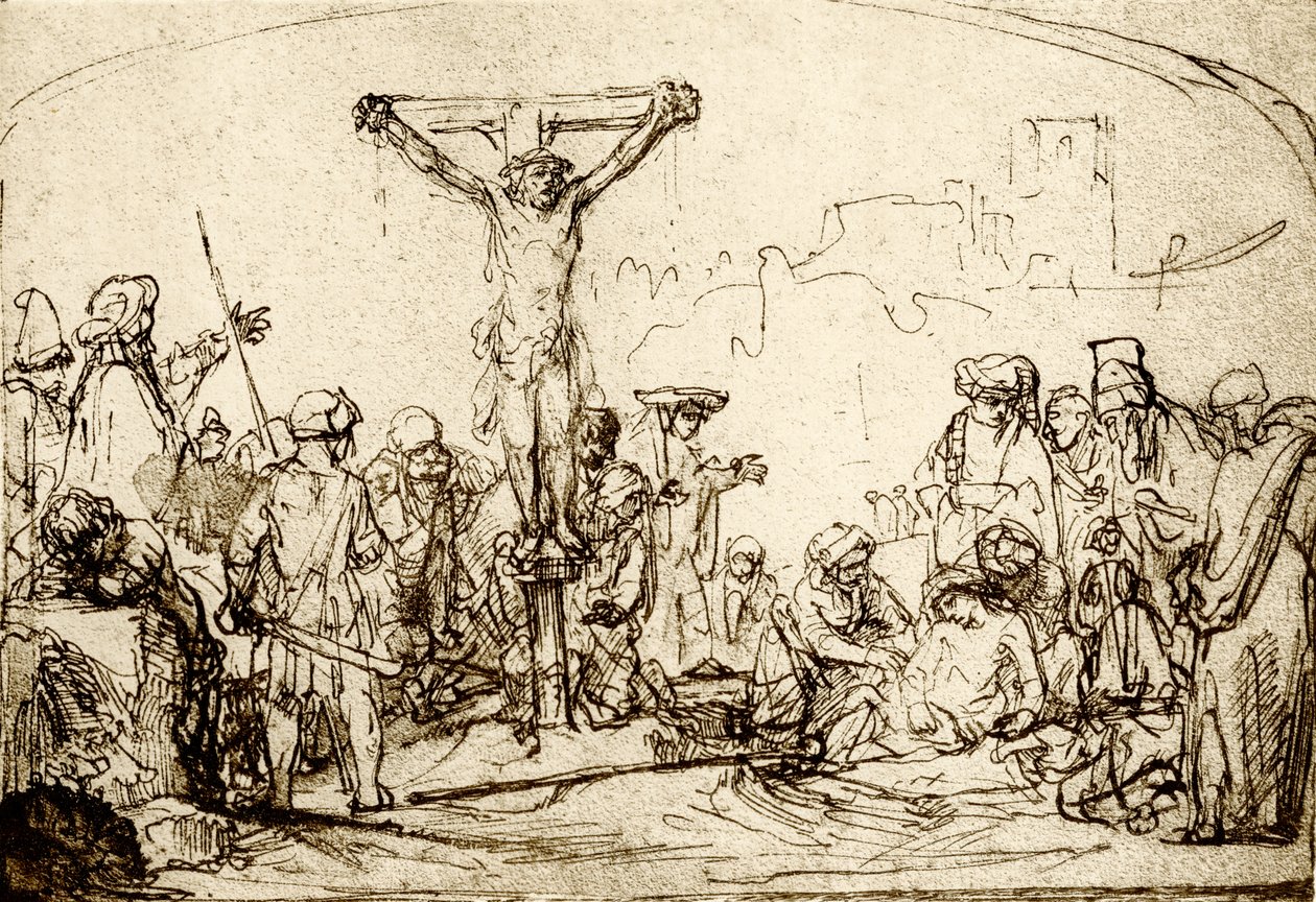 Ukrzyżowanie autorstwa Rembrandt van Rijn