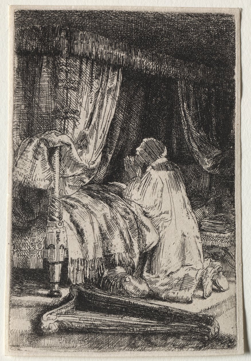 Dawid w modlitwie, 1652. autorstwa Rembrandt van Rijn